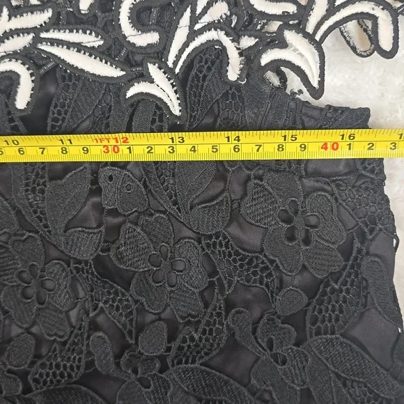 TopShow Romantic Goth Black Lace Off-Shoulder Bardot Top Sz.4 - Picture 10 of 11